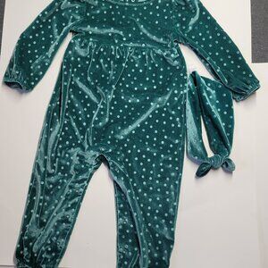 Infant romper Cat & Jack, size 18 months, green, excellent condition
